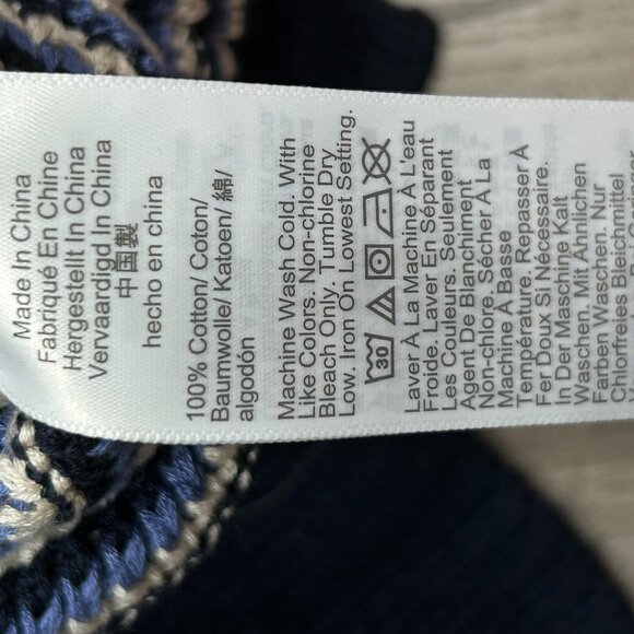 NWT Madewell Navy Blue Striped Johnny-Collar Sweater Tee Size Small - Picture 4 of 8